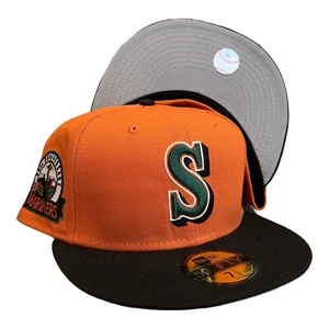 New Era Seattle Mariners 59FIFTY Fitted Hat Cap 30th Year Side Patch Size 7 1/4 - Picture 1 of 9