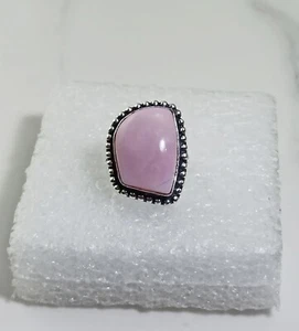 Pink Opal Fancy Shape Gemstone Handmade Ring Jewelry Ring Size 7 Inches - Picture 1 of 5