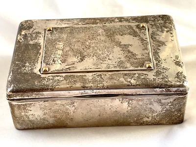 CAJA DE CIGARRILLOS CARTIER PLATA ESTERLINA ORO 18K Foto 1 de 4