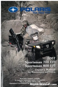 2007 Polaris Sportsman 700 EFI and 800 EFI Owners Manual : 9920374 - Picture 1 of 1
