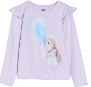 EISKÖNIGIN FROZEN 134 SHIRT RÜSCHEN ELSA PFERD WASSERPFERD NOKK DISNEY NEU - Bild 1 von 12