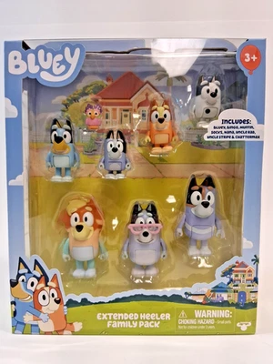 Bluey Friends Extended Heeler Family Pack 8 bonecos pacote múltiplo - Imagem 1 de 4