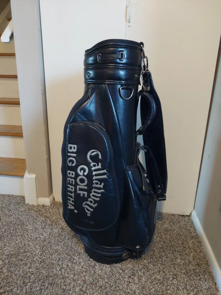 Сумка для гольфкара Callaway Big Bertha кожаная с мягким ремешком черная винтажная - Изображение 1 из 4