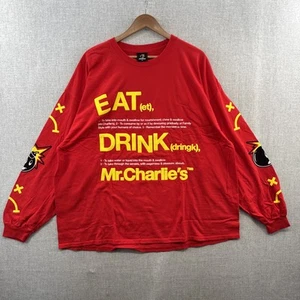 Camisa The Hundreds Adam Bomb 2XL Roja Streetwear LA Food Festival Manga Larga - Imagen 1 de 16