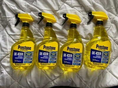 Lote de (4) Descongelador en aerosol Prestone Ice Fighter parabrisas, ventanas y limpiaparabrisas 32 OZ Foto 1 de 4