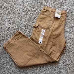 Pantalones Carhartt Para Hombre 46x32 Marrón Carpintero B11 BRN Lona Pesada Trabajo NUEVOS CON ETIQUETAS NUEVOS Para Hombre - Imagen 1 de 14