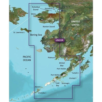 Garmin BlueChart® g3 Vision® HD VUS033R Bristol Bay Kotzebue Snd. microSD™/SD™ - Image 1 of 2