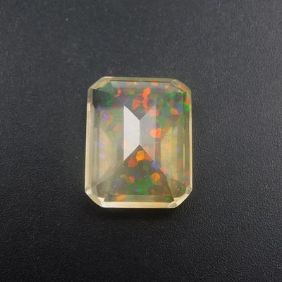 Piedra preciosa suelta multicolor ópalo etíope corte esmeralda natural certificada 16,60 quilates Foto 1 de 4
