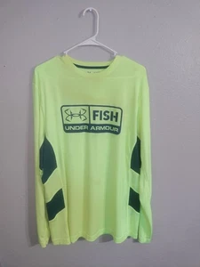 Under Armour Men’s L Loose Heatgear Yellow Fish Xlarge - Picture 1 of 7