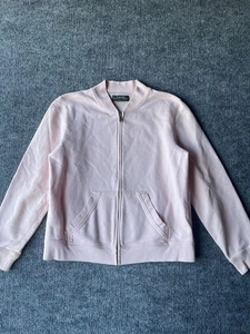 Ralph Lauren Green Label French Terry Full Zip Sweatshirt Size Small Petite Pink - Picture 1 of 12