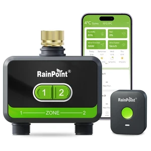 RainPoint 2-Zone WiFi Water Timer for Garden Hose Smart Irrigation System Strong - Picture 1 of 9