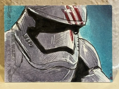 2022 Topps Star Wars Masterwork Veronica Lauto Finn Stormtrooper Sketch Card 1/1 - Image 1 of 2