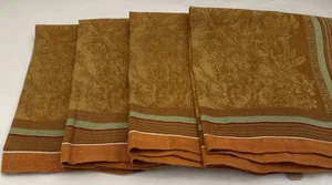 Williams Sonoma 4 Linen Blend Fabric Dinner Napkins Thanksgiving Fall Autumn - Picture 1 of 12