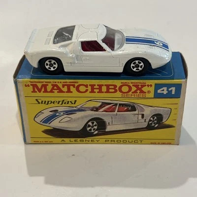 MATCHBOX LESNEY FORD GT MB 41A-02 (MIB) Black Script F Box - Image 1 of 4