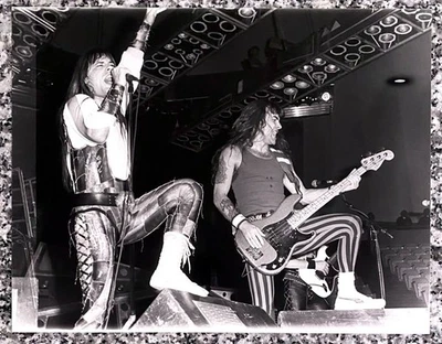 1987 Iron Maiden "Iron Maiden Ignites Long Beach" Type 1 Original Photo 7x9in - Image 1 of 2