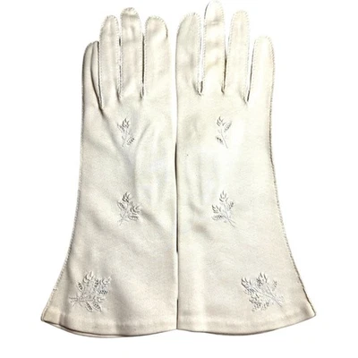 Guantes Carrie Bradshaw Vintage Crema Ópera con Caja Sakowitz Kasanova Talla 7 Foto 1 de 4