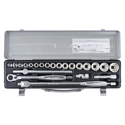 TONE Socket Wrench Set CX3172 Drive Size: 9.5mm (3/8") Silver 24-Piece Set JP - Image 1 of 4