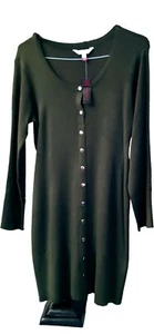 No Boundaries Women Burgundy Sweater Tunic  Cardigan Dress Size Petite 2X 19-21 - Picture 1 of 5