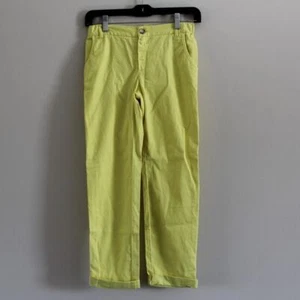 NWT Bonpoint Girls Cactus Lemon Yellow Capri Cotton Pants 12 - Picture 1 of 8