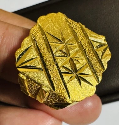 Solid 22C 22KT 916 RING Gold Real Gold Mens Women's 8.5”- 9” 16mm 9.32g - Image 1 of 4