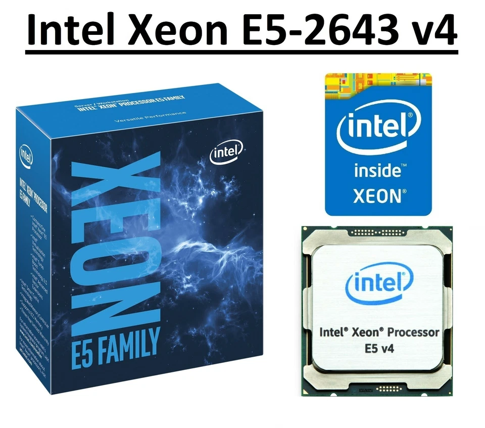 Intel Xeon E5-2643 v4 SR2P4 3.4 - 3.7GHz, 20MB, 6 Core, FCLGA2011-3, 135W CPU - Image 1 of 4