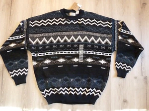 VINTAGE Bugle Boy Company Knit Striped Pullover Sweater Size XL NEW WITH TAGS - Picture 1 of 11