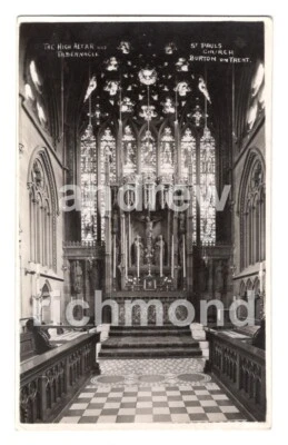 Burton On Trent St Pauls Church High Altar Tabernacle 1910/1915 RP Postcard - Image 1 of 2
