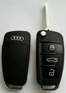Key Shell Remote Control Audi A1 A2 A3 A4 A6 TT Q3 Q7 3 Button - Picture 1 of 2