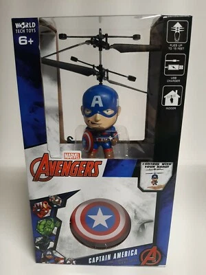 Captain America Fyling Character UFO Helicopter Marvel Avengers Control w Hand - Image 1 of 4