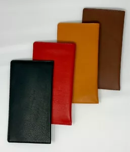Standard size quality Nappa Leather Eyeglass / Glasses slip case - Various - Picture 1 of 9