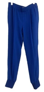 Vince Jogger Silk Pants Royal Blue Size Medium NWT $295 - Picture 1 of 4