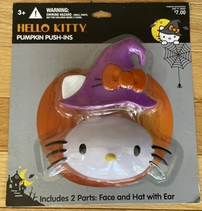 Hello Kitty Halloween Pumpkin Push In 2 Piece Face & Hat with Ear NIP - Picture 1 of 3