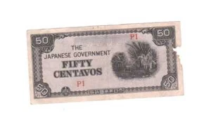 50 Centavos PI Banknote Japanese Government Occupied Philippines 1942 WWII - Picture 1 of 2