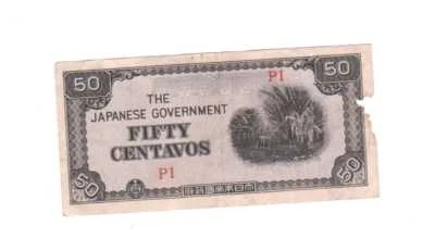 50 Centavos PI Banknote Japanese Government Occupied Philippines 1942 WWII - Image 1 of 2