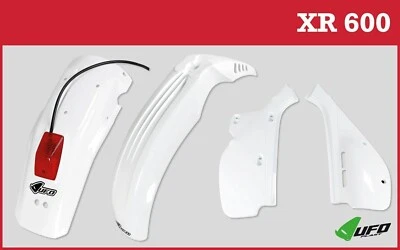 Honda XR600 1988-2002 UFO Motocross Enduro Kit Plastica Bianco