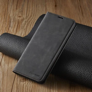 For Samsung S25 S24 S23 S21 S22 Ultra Plus FE Leather Magnetic Flip back case - Picture 1 of 15