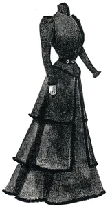 Ageless Patterns 1899 Abito Rifinito con Agnello Persiano; Busto 38"", Vita 26""; AG1488 - Foto 1 di 1