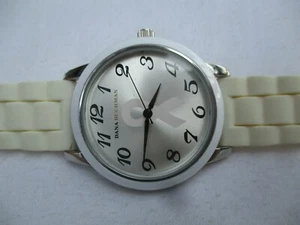 Dana Buchman Women's Watch Analog White Buckle Band Breast Cancer Awareness - Picture 1 of 10