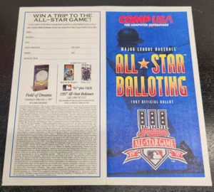 1997 Major League Baseball All-Star Game Unused Ballot -Jacob Field in Cleveland - Picture 1 of 4