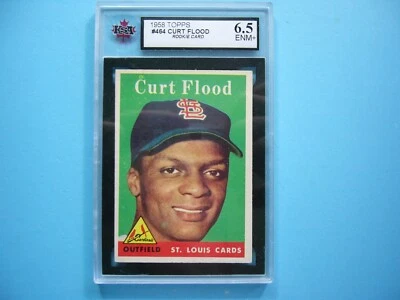 БЕЙСБОЛЬНАЯ КАРТОЧКА 1958 TOPPS MLB NO464 CURT FLOOD ДЕБЮТАНТ RC KSA 6.5 EX/NM+ TOPPS GL - Изображение 1 из 4