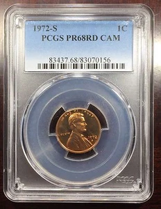 1972-S Proof Lincoln Memorial Cent PCGS PR-68 CAM, Buy 3 Get $5 Off!!! R6670 - Picture 1 of 1