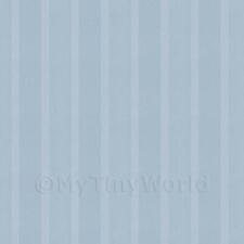 Dolls House Miniature Thick Blue Striped Wallpaper
