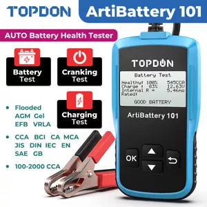 TOPDON AB101 Car Battery Tester 100-2000 CCA Automotive Alternator Analyzer - Picture 1 of 14
