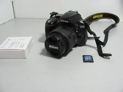 Nikon D3300 DSLR 24.2MP Camera AF-S 18-55mm Low Shutter Count 2924 VG Condition - Image 1 of 4