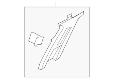 Pilar central superior izquierdo genuino Ford Fiesta 2011-2019 D2BZ-5424357-AA Foto 1 de 2