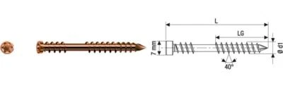SPAX Tornillo Terraza, Acero Inox A2 Antiguo, Culata, Tx, Fixiergewinde - Imagen 1 de 3