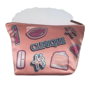 Clinique Pink Makeup Cosmetic Bag NWOT - Picture 1 of 1