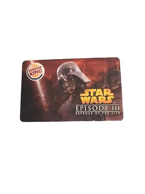 Tarjeta de regalo lenticular Burger King Star Wars Revenge of the Sith 2005 (0 $) Foto 1 de 2
