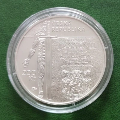 200 CZK Korun Jan Jessenius FIRST AUTOPSY - 2016 Czechia EU - Silver Coin BU - Image 1 of 3
