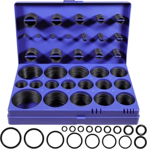 407 Pezzi Kit Assortimento Universale SAE O Ring, 32 Pollici Misure Standard Nitrile Gomma - Foto 1 di 12